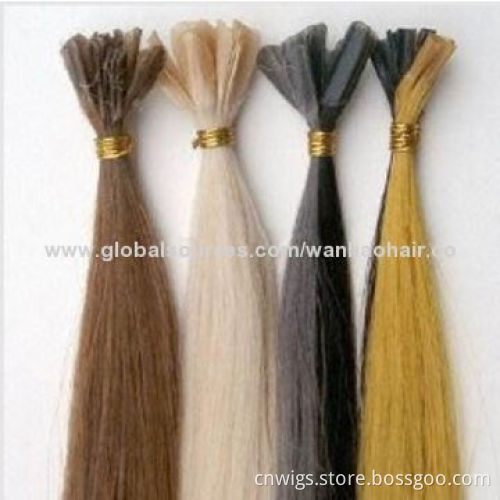 Italian Keratin Prebonded U-tip Remy Human Hair Extension, Various Colors/Waves are Available